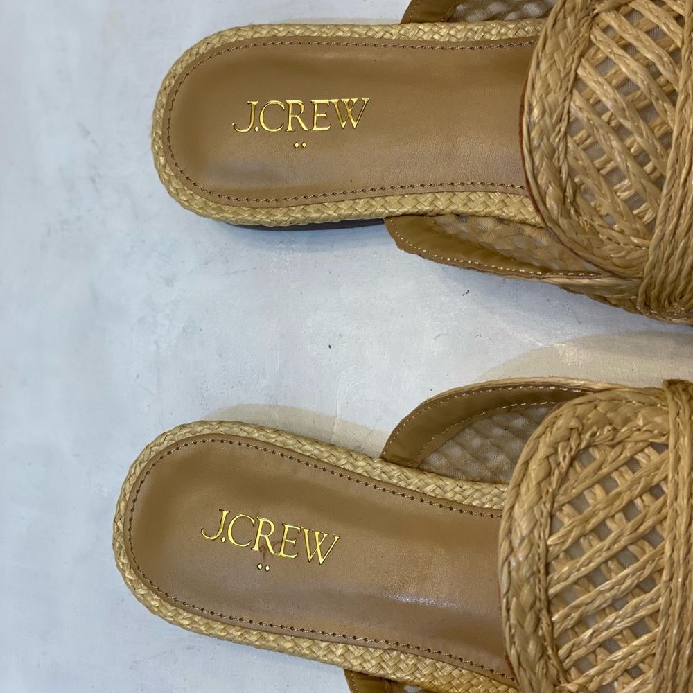 J CREW Woven Mules flat Women size 9.5 New Never worn, NWOT, beautiful stylish - Picture 7 of 10